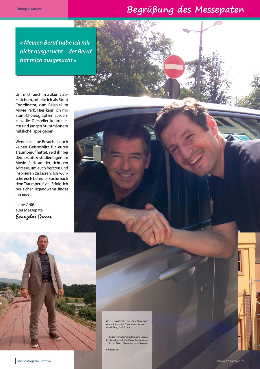 Traumberuf: Stuntman - Messepate Bottrop 2015 - Evangelos Grecos -Messepate azubi- & studientage Bottrop 2015 - Evangelos Grecos - Stuntman und Stunt Coodinator im Movie Park Traumberuf: Stuntman - Messepate Bottrop 2015 - Evangelos Grecos -Messepate azubi- & studientage Bottrop 2015 - Evangelos Grecos - Stuntman und Stunt Coodinator im Movie Park
