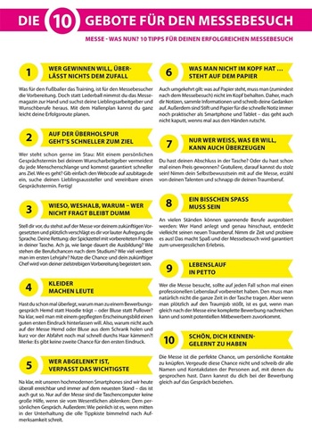 Tipps zum Messebesuch